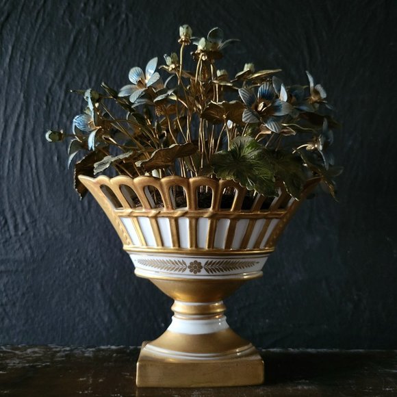 Vtg Gorham Jane Hutcheson Enameled Fleurs Des Siècles Flowers in Vase *Read